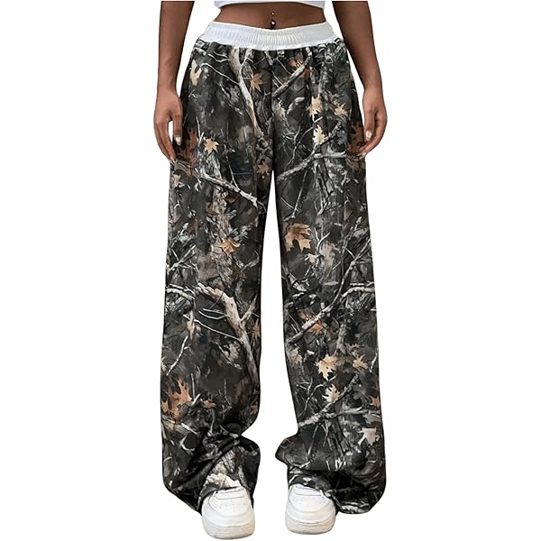 Amazon.com: SOLY HUX Women's Camo Pants Wide Leg Baggy Sweatpants
